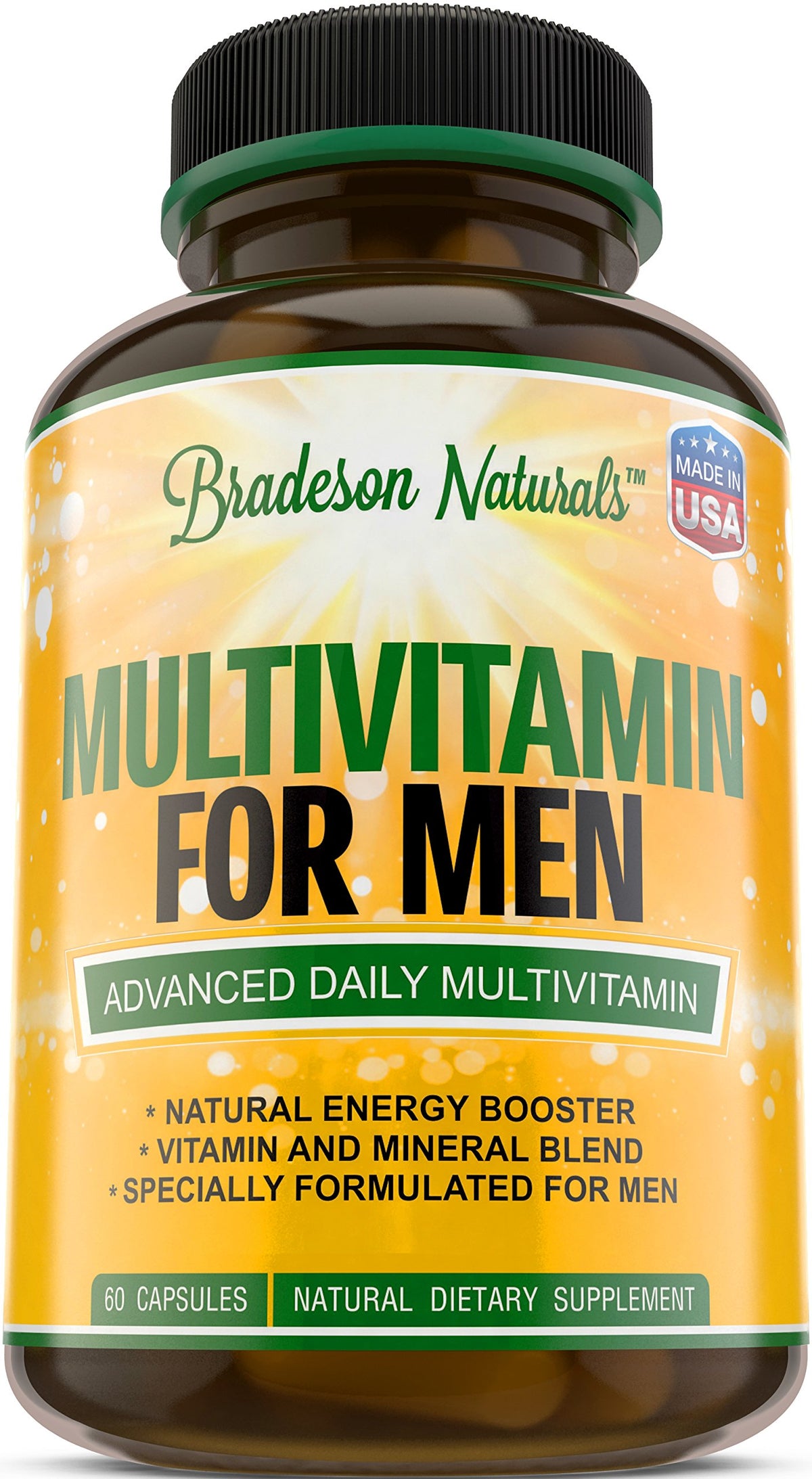 Bradeson Naturals Complément Multivitamines Homme 60 Capsules vue avant
