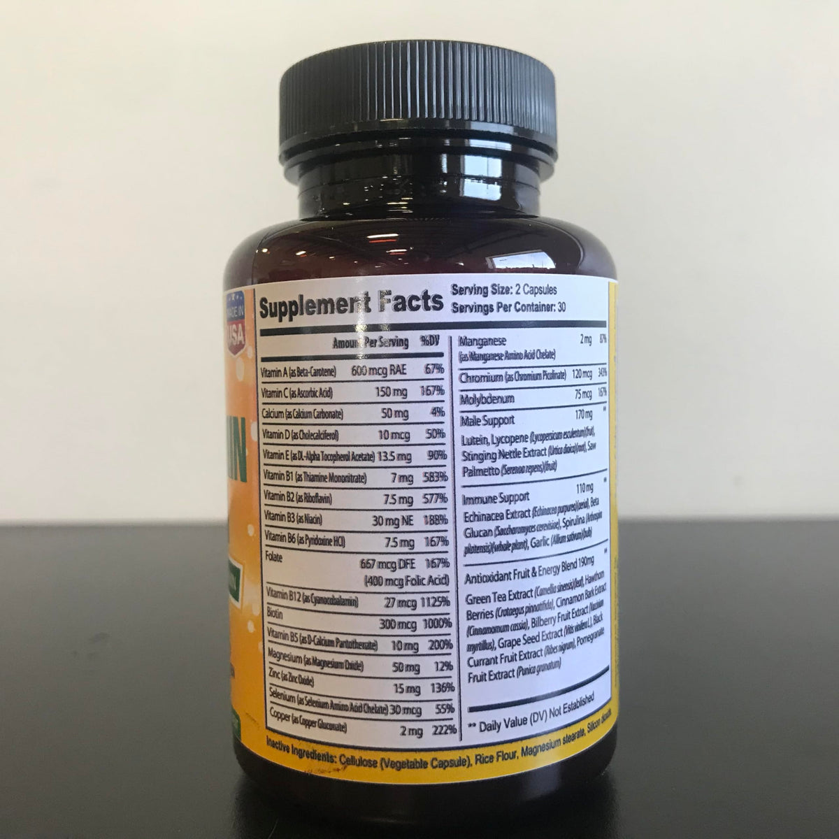 Bradeson Naturals Complément Multivitamines Homme avec d'autres produits de santé
