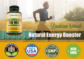 Bradeson Naturals Complément Multivitamines Homme avec étiquette claire
