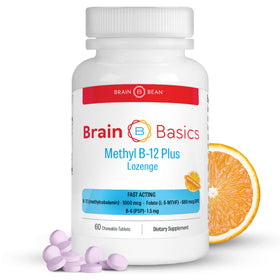 Brain Bean Methyl B-12 60 comprimés orange en boîte