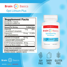 Brain Bean Opti Lithium Plus 68g vue arrière avec ingrédients