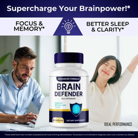 Brain Defender, packaging avec poids et dimensions