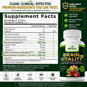 Brain Vitality Plus™ sur une étagère de produits de santé