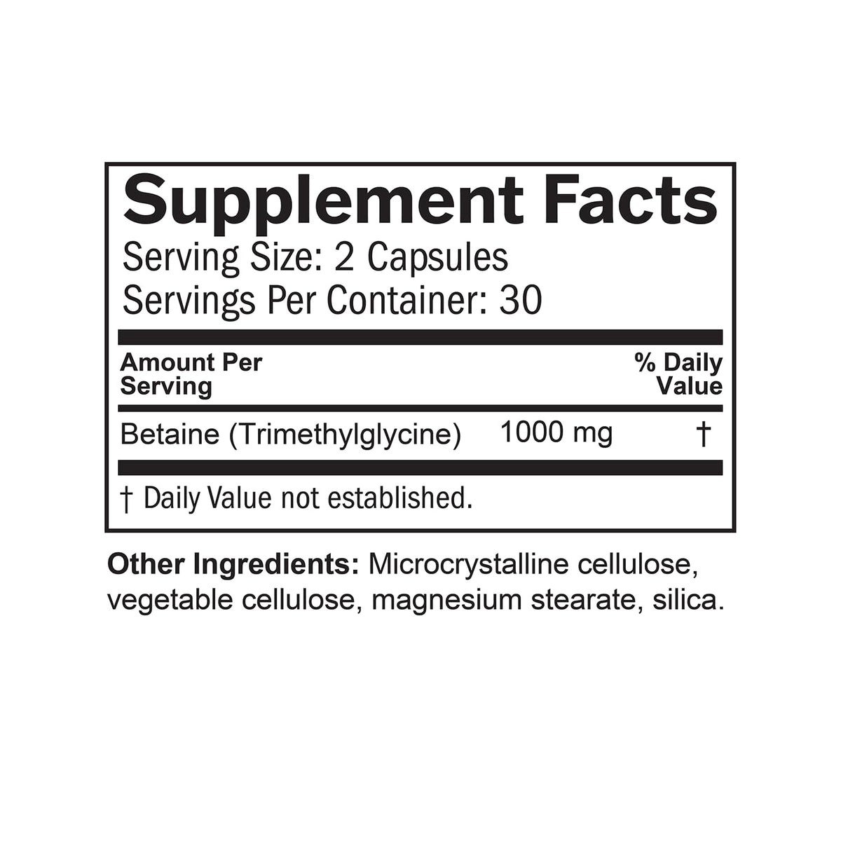 BrainMD Betaine TMG capsules sur une surface blanche
