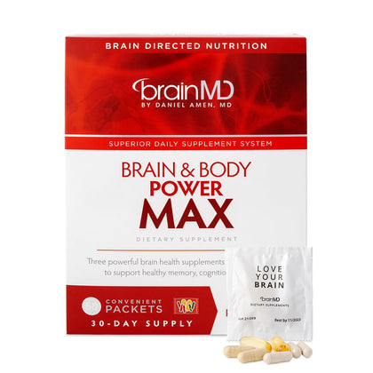 BrainMD Brain & Body Power Max 420 capsules vue de face