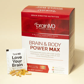 BrainMD Brain & Body Power Max avec des outils de bureau