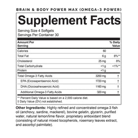 BrainMD Brain & Body Power Max vue arrière du flacon