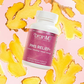 BrainMD Complément Alimentaire Équilibre 60 Capsules ouvertes avec capsules visibles