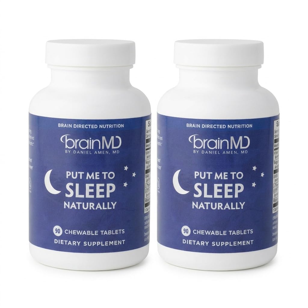 BrainMD Complément Alimentaire Sommeil Naturel 90 Comprimés à Mâcher - Vue de l'emballage
