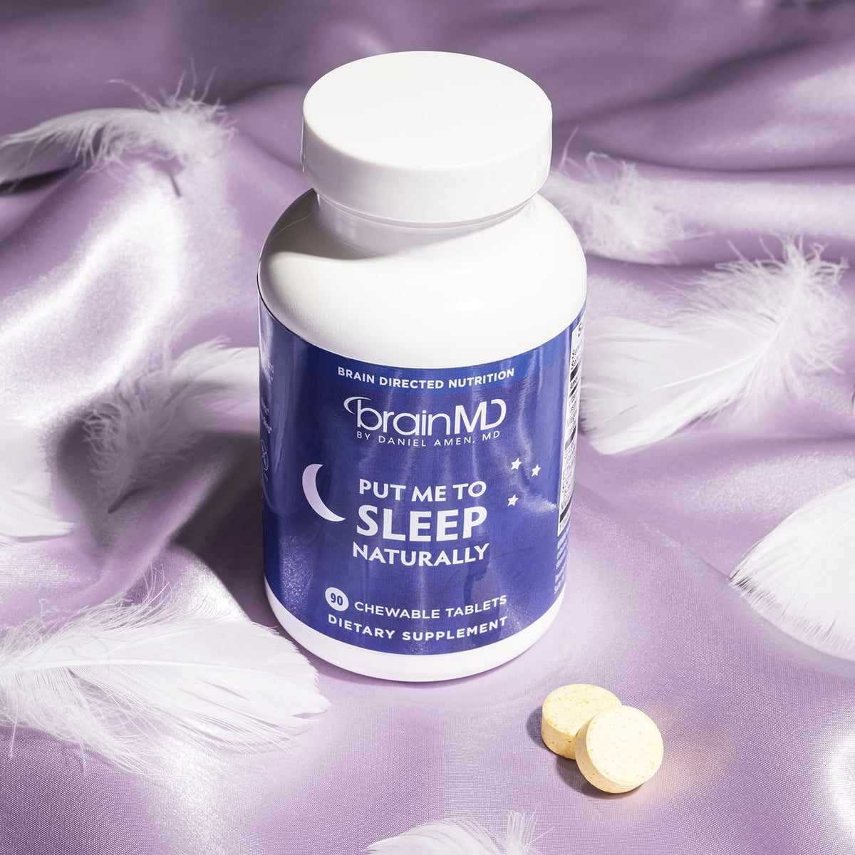 BrainMD Complément Alimentaire Sommeil Naturel - Vue de l'arrière de l'emballage