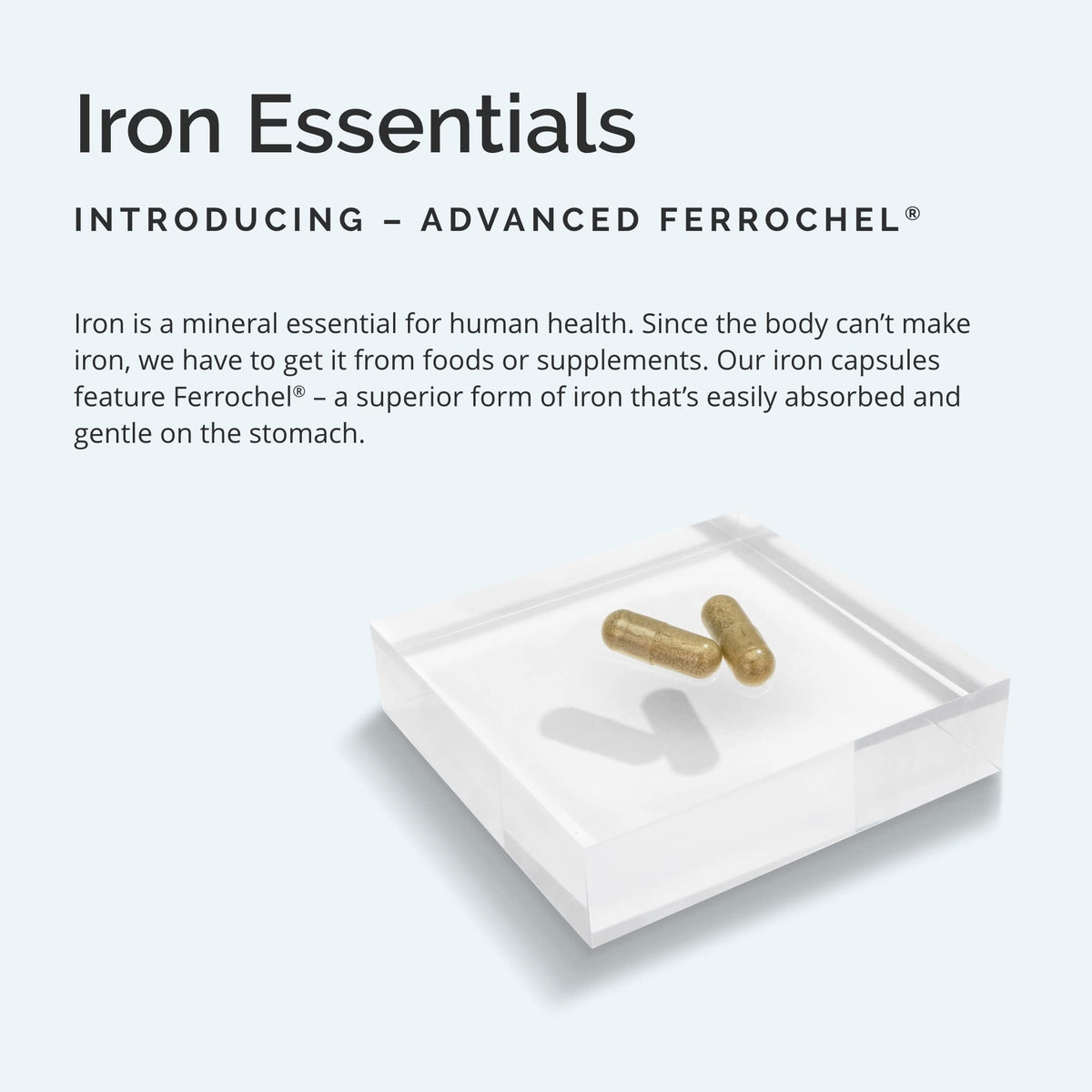 BrainMD Fer Ferrous Bisglycinate 30 Capsules - étiquette détaillée