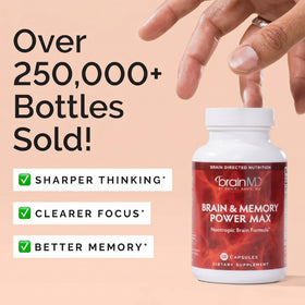 BrainMD Ginkgo Biloba capsules avec étiquette détaillée