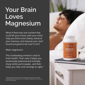 BrainMD Magnésium Agrumes, comprimés à mâcher dans une main
