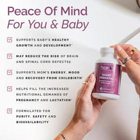 BrainMD Multivitamines Prénatales 120 Capsules avec étiquette et dosage