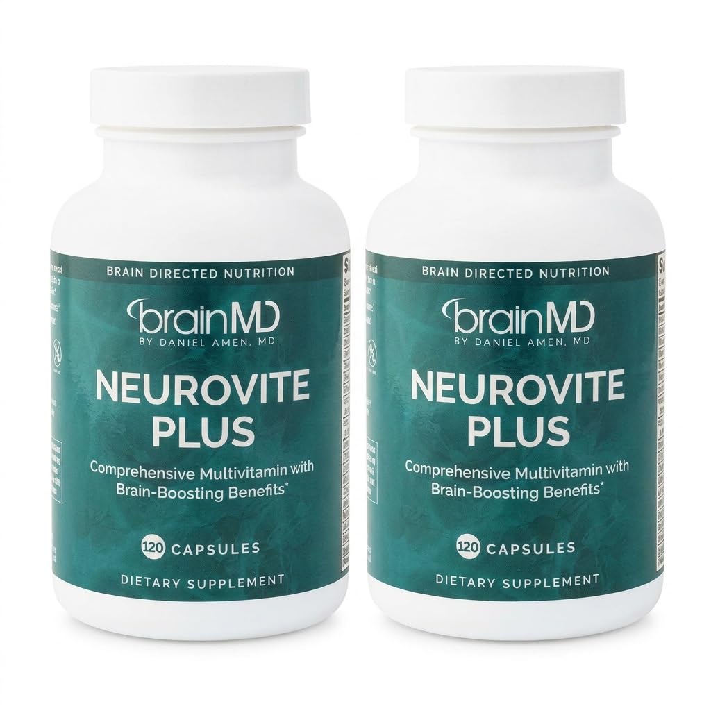 BrainMD NeuroVite Plus 120 capsules vue de face