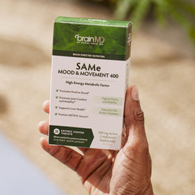 BrainMD SAMe 400 mg comprimés avec mètre ruban