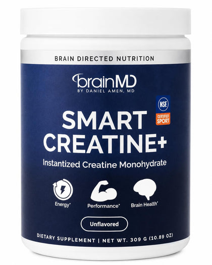 BrainMD Smart Creatine complément alimentaire 60 portions, vue de face