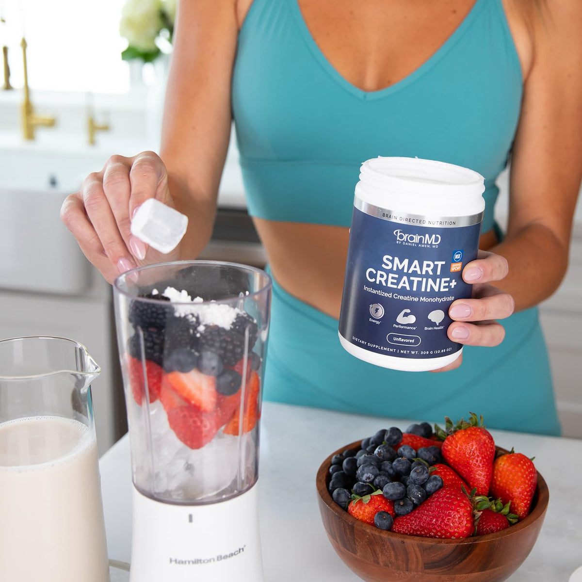 BrainMD Smart Creatine complément alimentaire, vue latérale