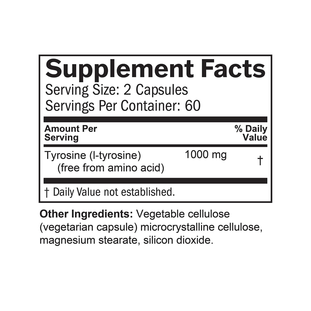 BrainMD Tyrosine flacon vu de côté