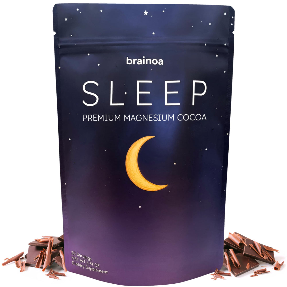 Brainoa Chocolat Chaud de Nuit 209g vue de face