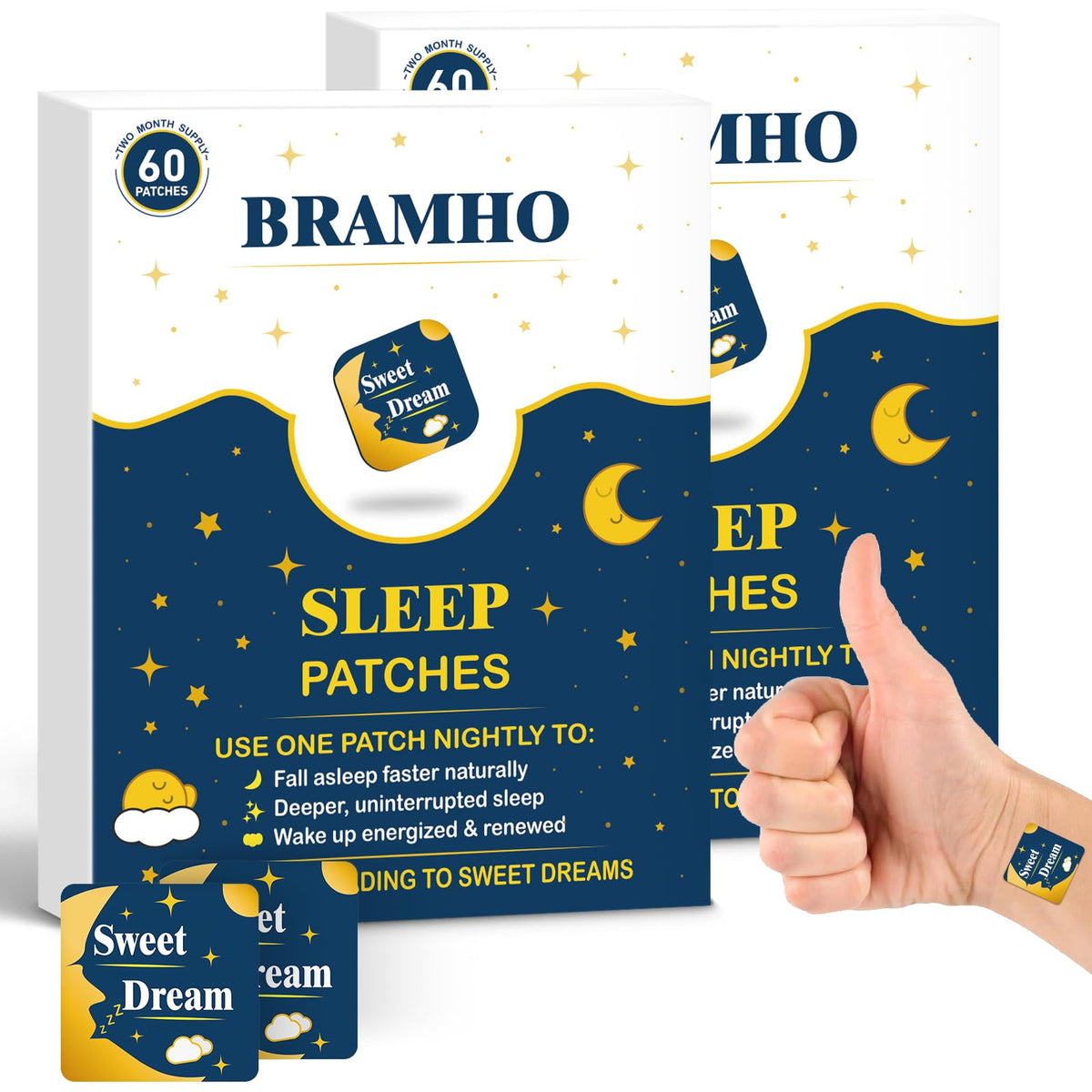 BRAMHO Patches de Sommeil 120 Patches vue avant
