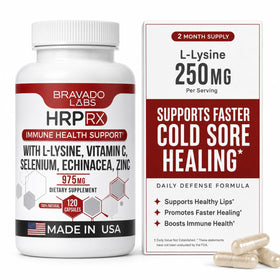 Bravado Labs L-Lysine 250mg 120 capsules vue de face
