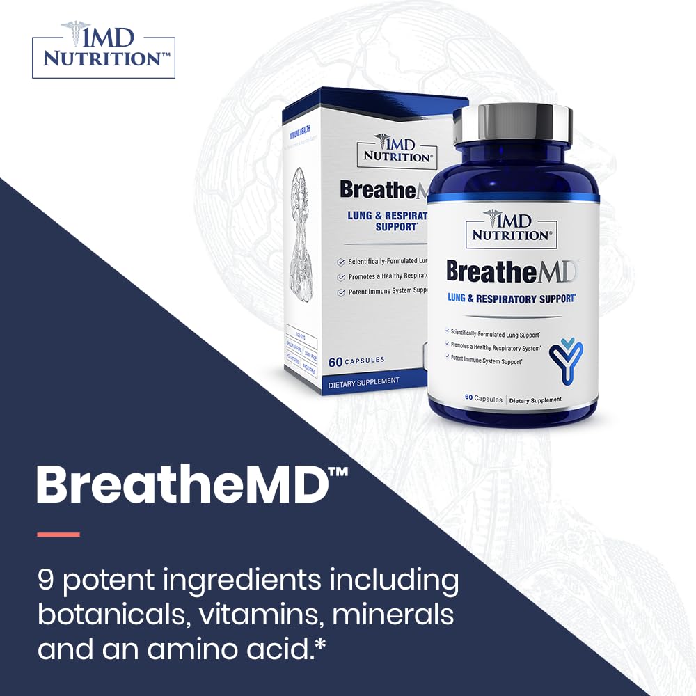 BreatheMD 1MD Nutrition capsules dans une main