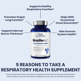 BreatheMD 1MD Nutrition étiquette du produit avec ingrédients