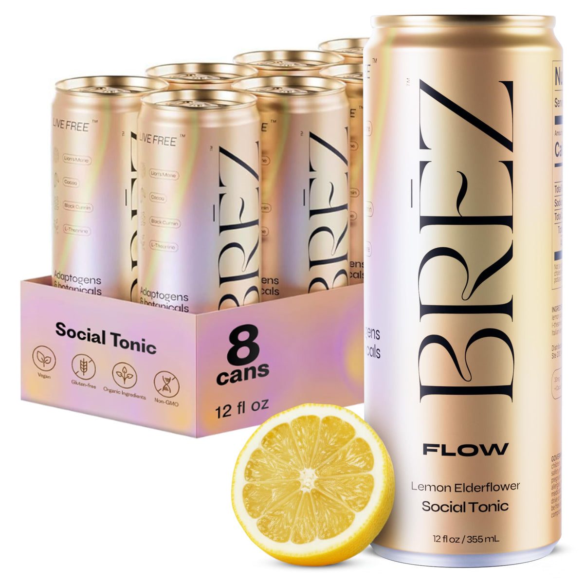 Brez Flow Boisson Alternative Sans Alcool 8 Pack vue de face