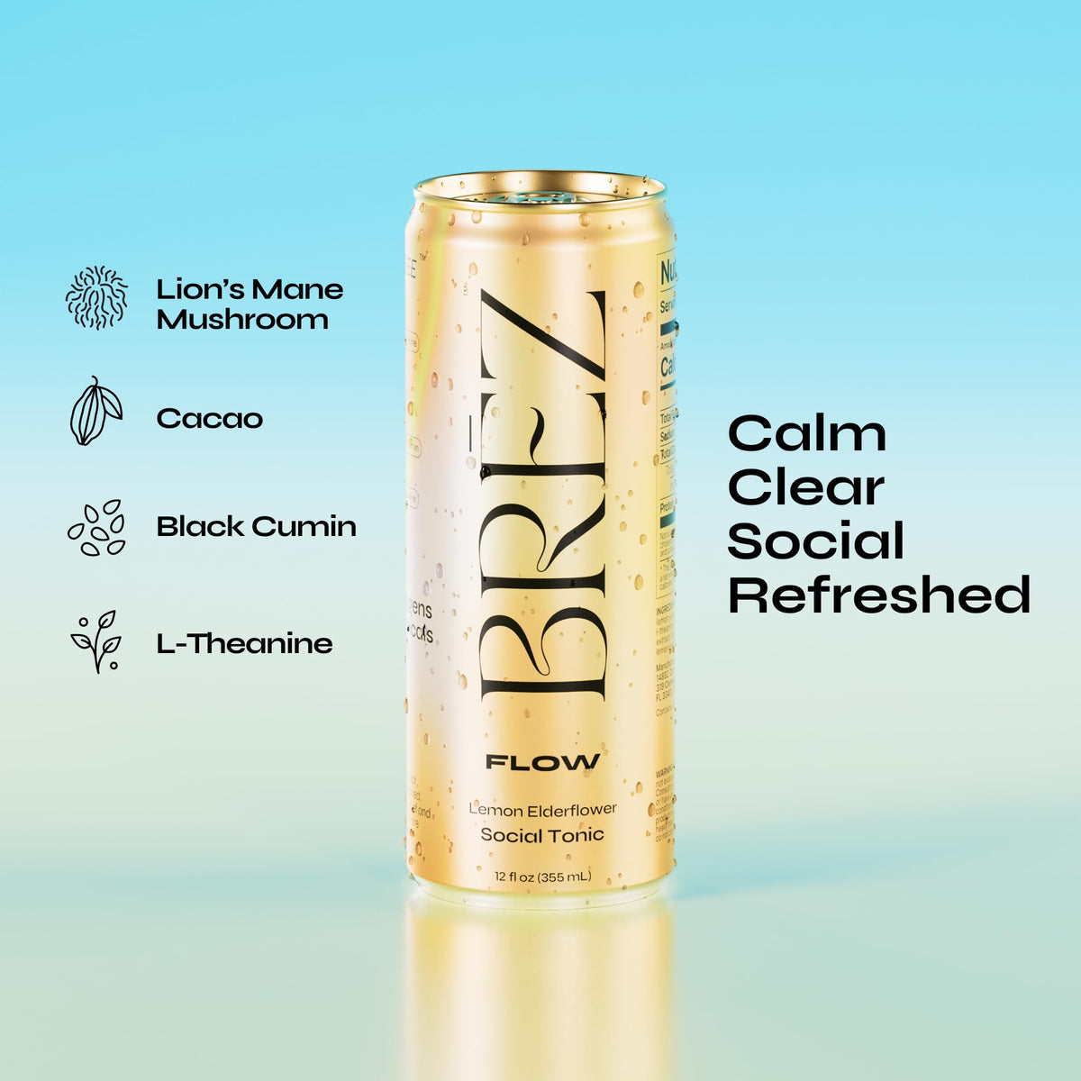 Brez Flow canette avec citron italien et fleur de sureau