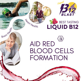 Bricker Labs B12 Blast Methylcobalamin 1000mcg arrière de la bouteille