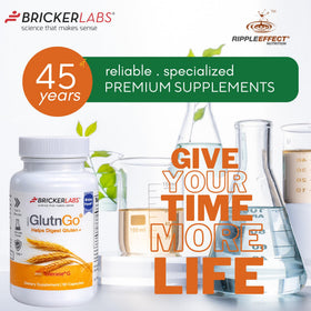 Bricker Labs GlutnGo avec d'autres compléments alimentaires