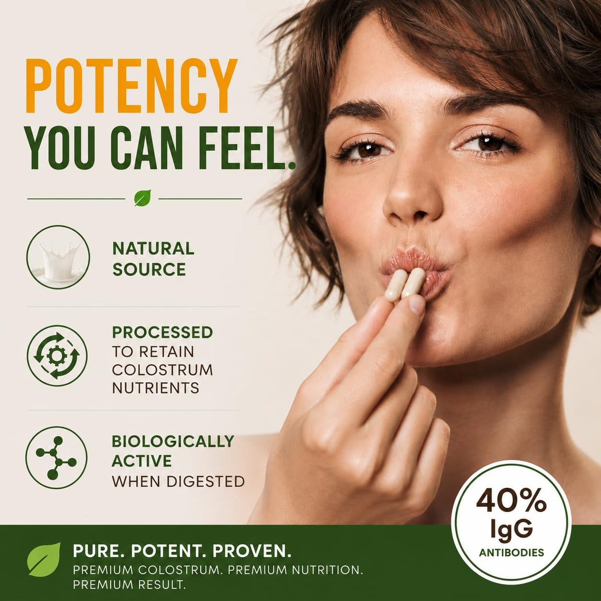 Bricker Labs Mega-Colostrum Capsules 1000 mg bottle with capsules