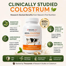 Bricker Labs Mega-Colostrum Capsules 1000 mg close-up of capsules