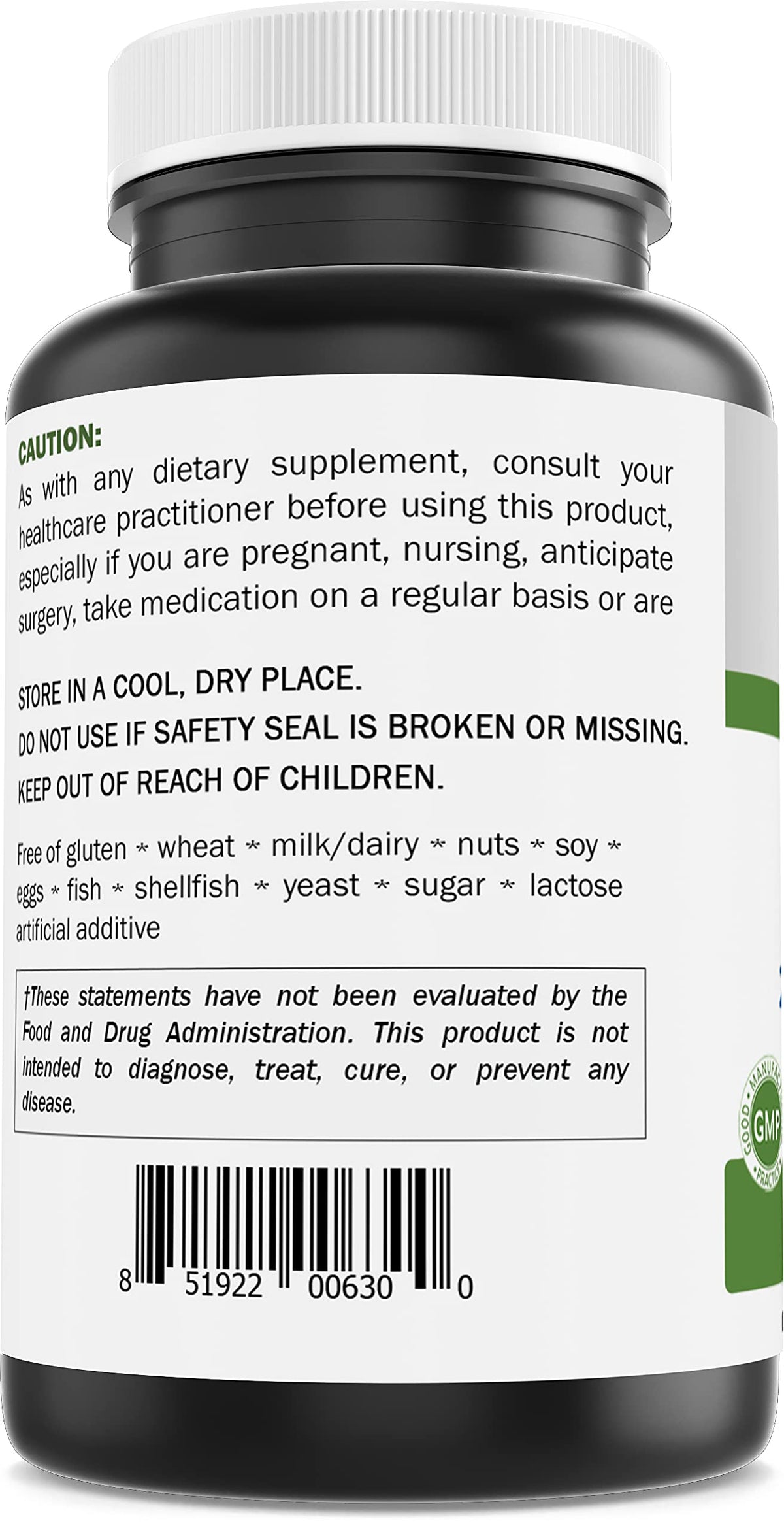 Brieofood Extrait de Myrtille 2000 mg - flacon ouvert avec capsules