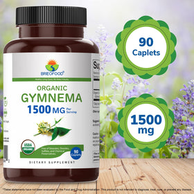 Brieofood Gymnema 1500mg comprimés végétariens sur une table