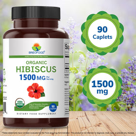 Brieofood Hibiscus Bio 1500mg comprimés, affichage des informations nutritionnelles