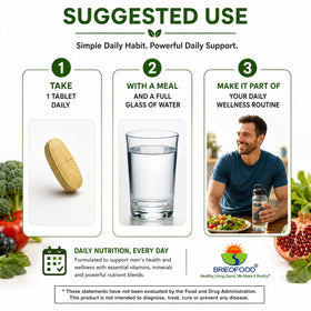 Brieofood Multivitamines Quotidiennes pour Hommes, emballage ouvert