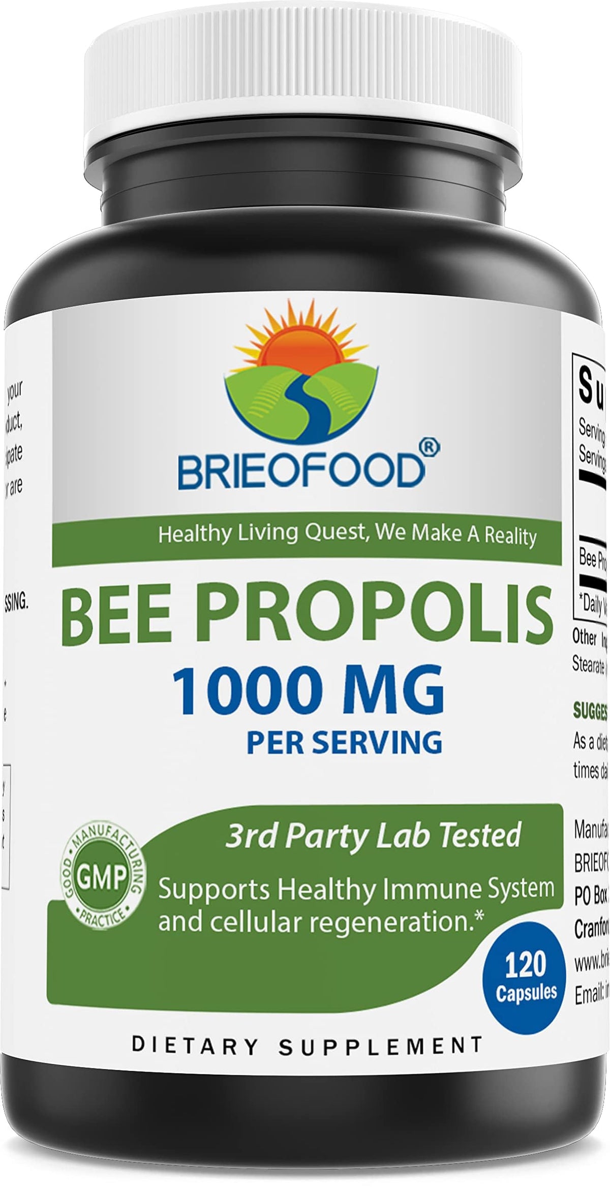 Brieofood Propolis 1000 mg flacon de 120 capsules