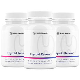 Bright Naturals Thyroid Renew 180 capsules vue de face avec étiquette