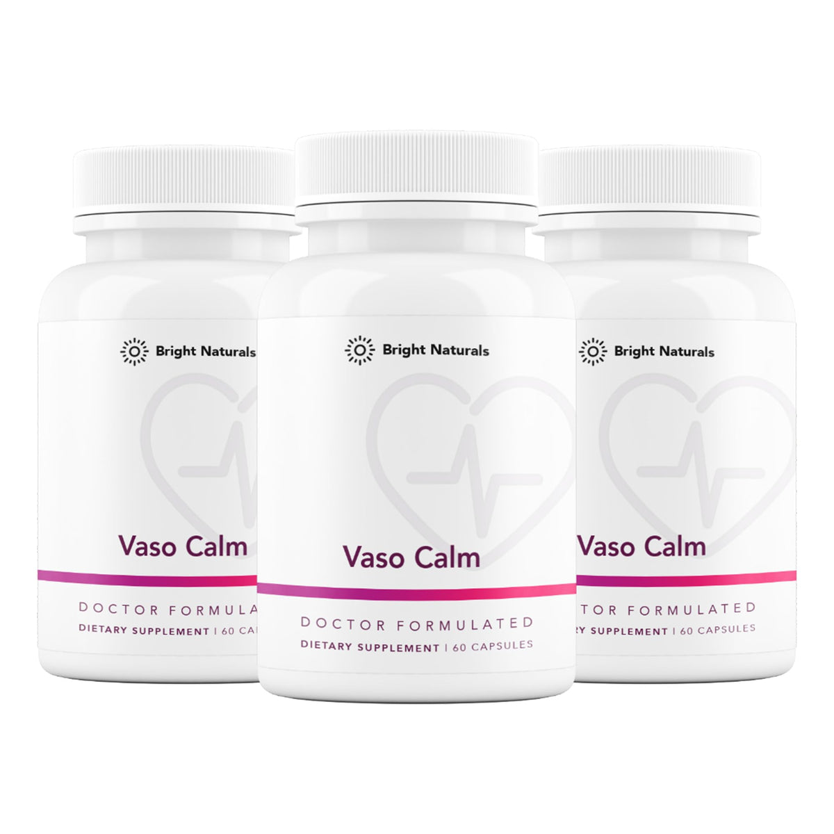 Bright Naturals Vaso Calm 180 capsules vue de face