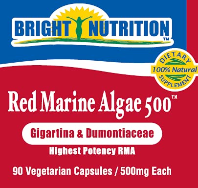 Bright Nutrition Algue Marine Rouge 500 gélules avec spiruline