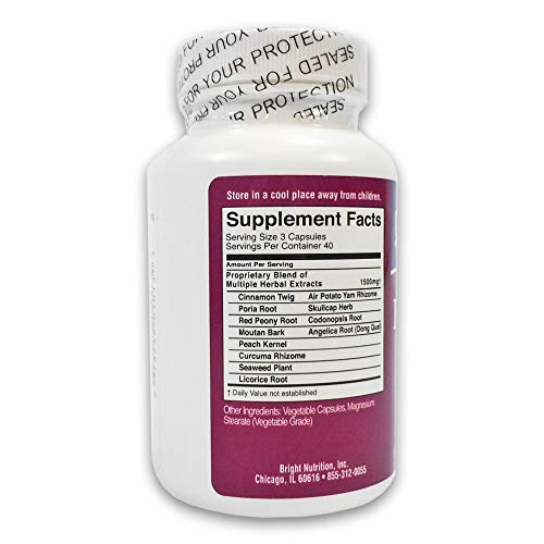 Bright Nutrition FibroBlend 120 Capsules arrière avec informations nutritionnelles