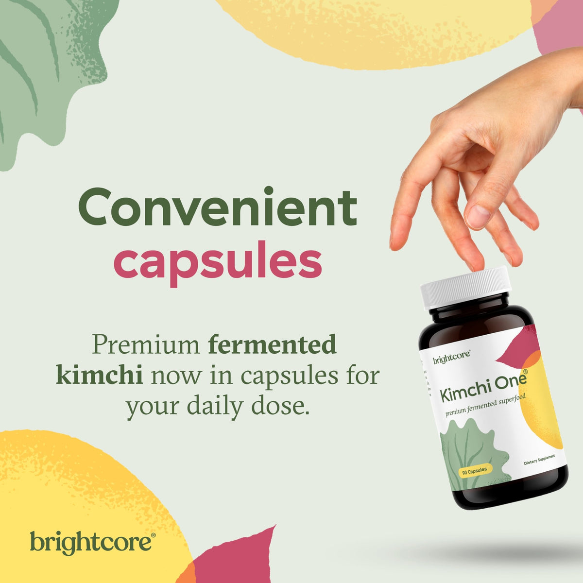 Brightcore Kimchi One capsules sur fond neutre