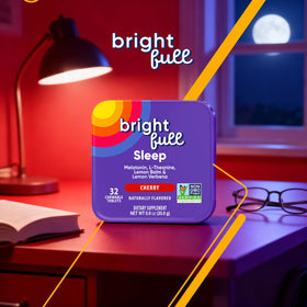 BRIGHTFULL comprimés à mâcher, boîte ouverte avec comprimés