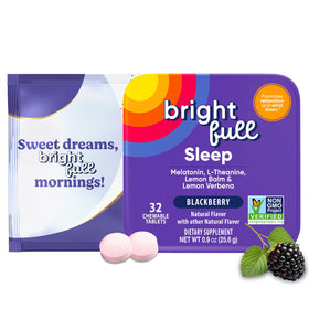 BRIGHTFULL comprimés à mâcher sommeil saveur mûre, boîte de 32 unités