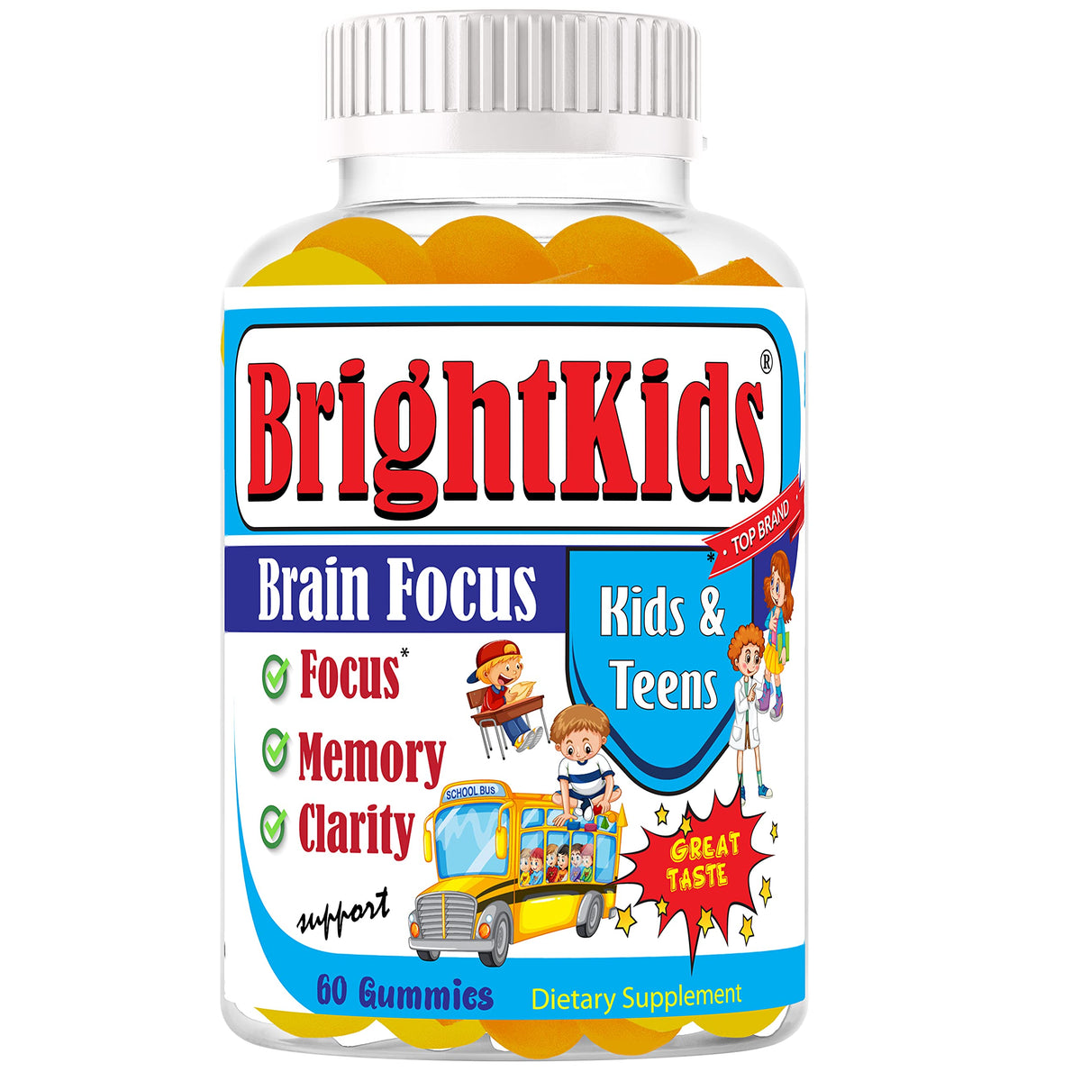 BrightKids Gummies Cérébrales 60 unités emballage avant