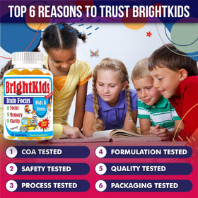 BrightKids Gummies Cérébrales, présentation des gummies sur une table