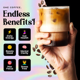 BRIODOSE MUSHROOM COFFEE en préparation avec de l'eau chaude
