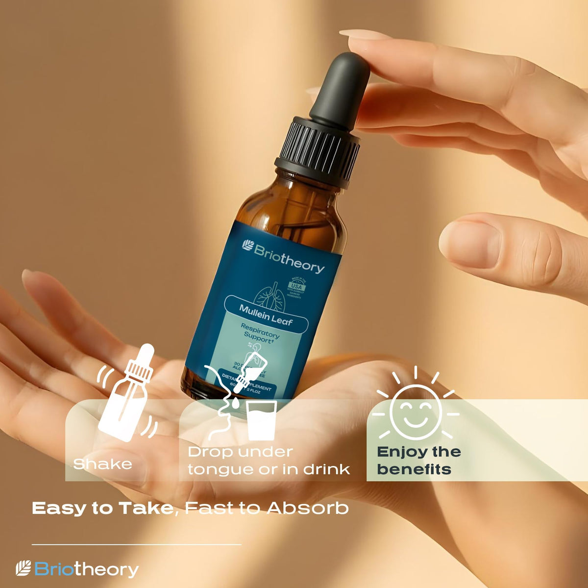 BRIOTHEORY Extrait de Feuille de Molène 60 ml avec goutteuse